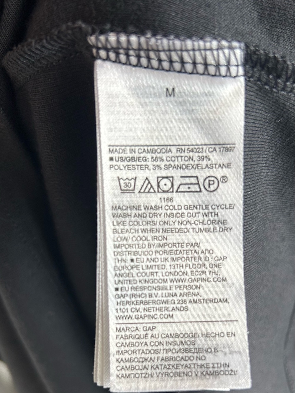 GAP Black Short-Sleeve Midi Dress with Back Cutout - Picture 5 of 5